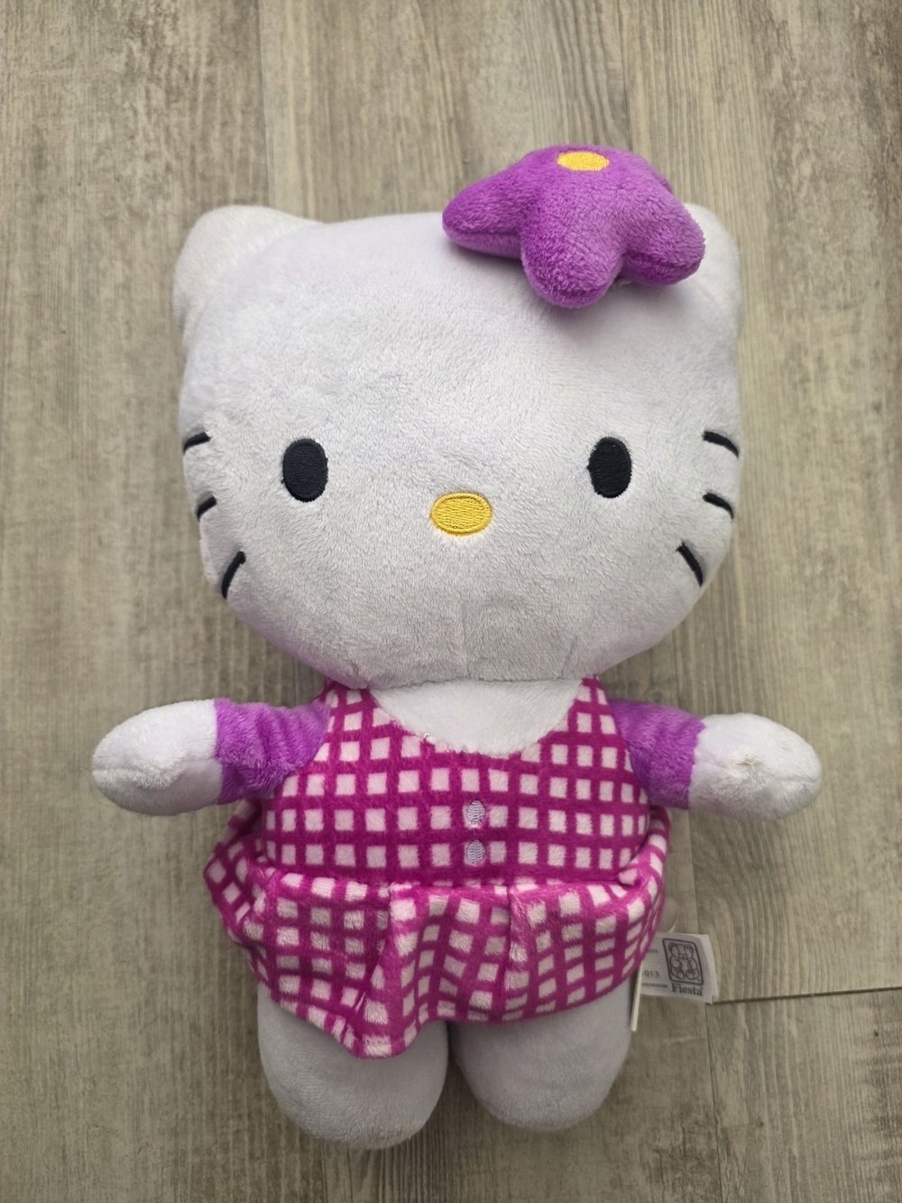 Sanrio Hello Kitty 12” Plush Toy Purple Plaid Dress